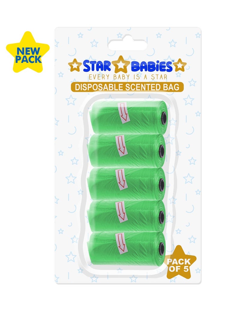 Star Babies - Scented Bag Blister - Pack of 5 - Green - Image 1
